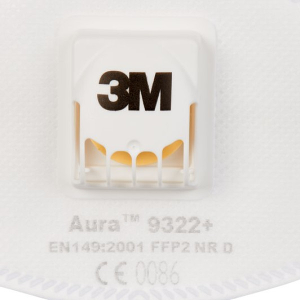 3M™ Aura™ Μάσκα Σωματιδίων, FFP2, Με βαλβίδα, 9322+ - Image 2