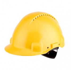 3M™ Κράνος προστασίας, Uvicator, Ratchet, Ventilated, Plastic Sweatband, Yellow, G3000NUV-GU