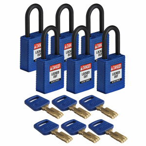 Brady SafeKey Nylon Lockout Padlocks