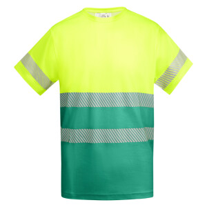Roly Κοντομάνικο Μπλουζάκι Εργασίας Tauri Garden Green / Fluor Yellow