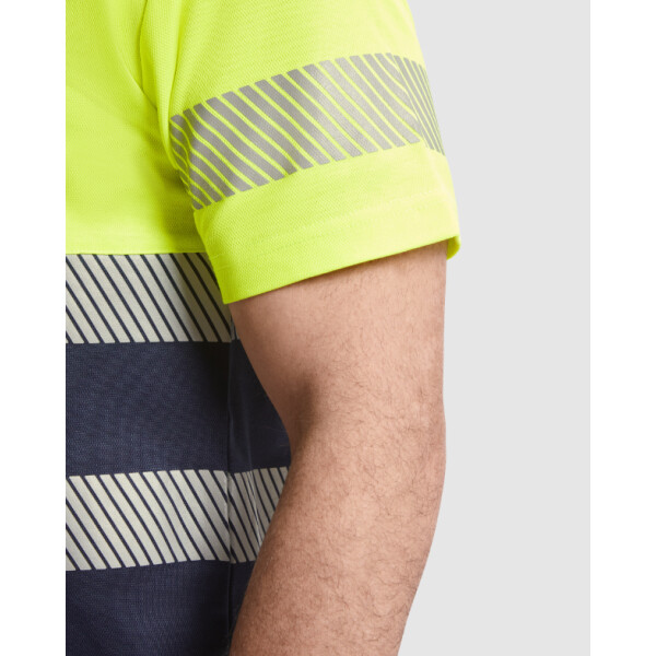 Roly Κοντομάνικο Μπλουζάκι Εργασίας Tauri Navy Blue / Fluor Yellow - Image 5