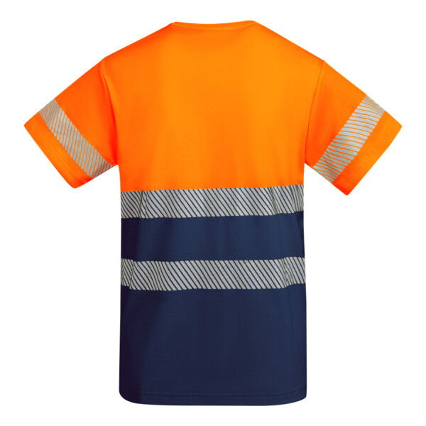 Roly Κοντομάνικο Μπλουζάκι Εργασίας Tauri Navy Blue / Fluor Orange - Image 2