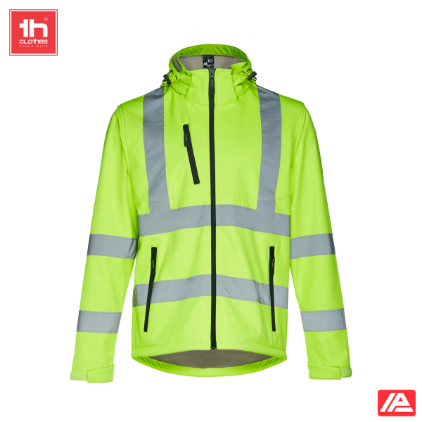 TH Clothes Softshell Μπουφάν Zagreb Work Fluo Yellow