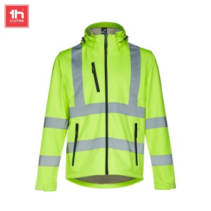 TH Clothes Softshell Μπουφάν Zagreb Work Fluo Yellow
