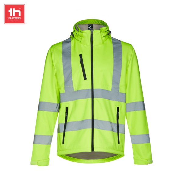 TH Clothes Softshell Μπουφάν Zagreb Work Fluo Yellow