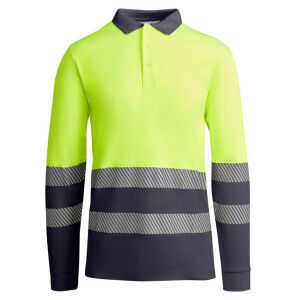 Roly Μακρυμάνικο Polo Εργασίας Atrio LS Lead / Fluor Yellow