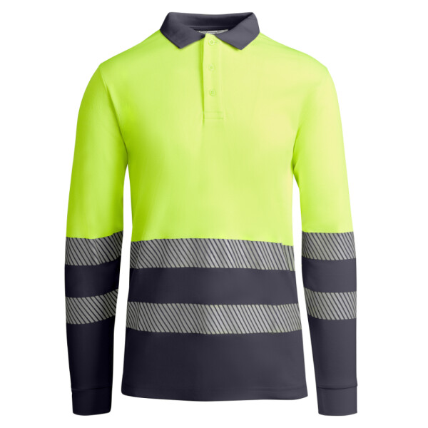 Roly Μακρυμάνικο Polo Εργασίας Atrio LS Lead / Fluor Yellow