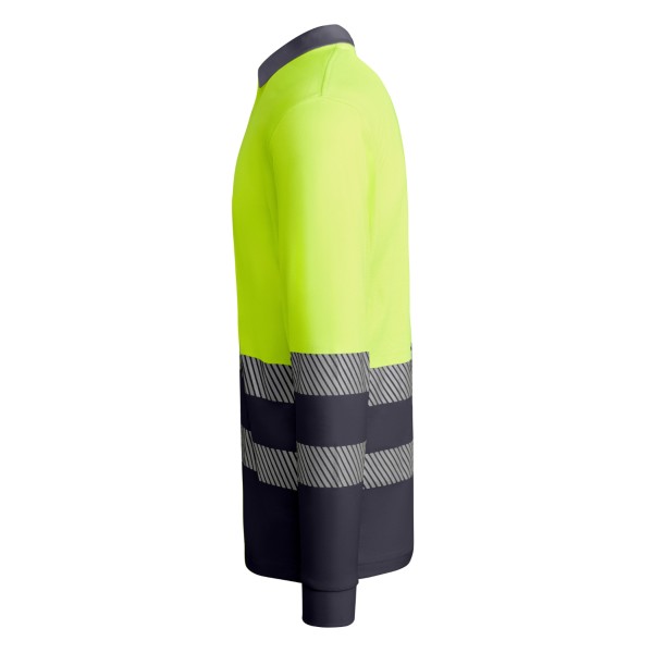 Roly Μακρυμάνικο Polo Εργασίας Atrio LS Lead / Fluor Yellow - Image 3