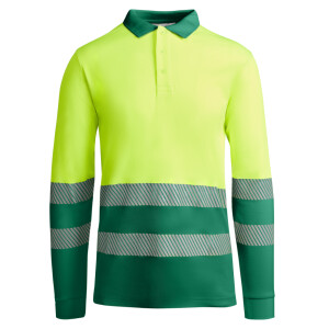 Roly Μακρυμάνικο Polo Εργασίας Atrio LS Garden Green / Fluor Yellow