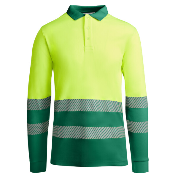 Roly Μακρυμάνικο Polo Εργασίας Atrio LS Garden Green / Fluor Yellow