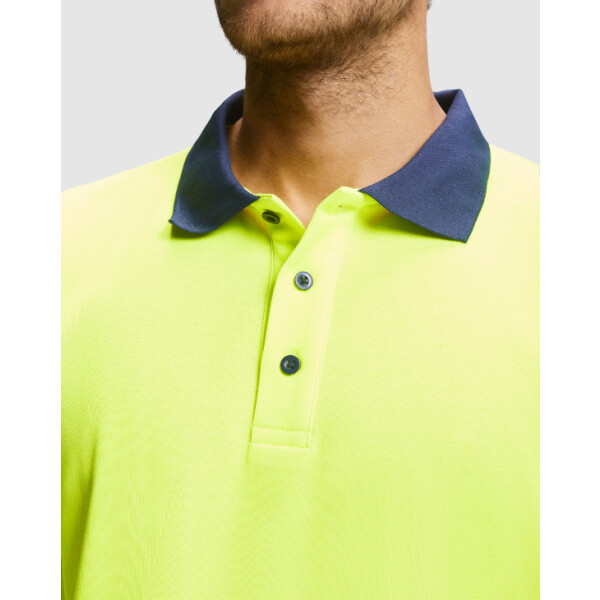 Roly Μακρυμάνικο Polo Εργασίας Atrio LS Navy Blue / Fluor Yellow - Image 6