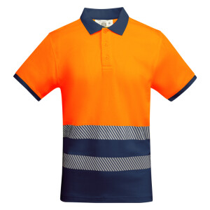 Roly Κοντομάνικο Polo Εργασίας Atrio Navy Blue / Fluor Orange