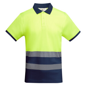 Roly Κοντομάνικο Polo Εργασίας Atrio Navy Blue / Luor Yellow