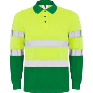 Roly Μακρυμάνικο Polo Εργασίας Polaris L/S Garden Green / Fluor Yellow