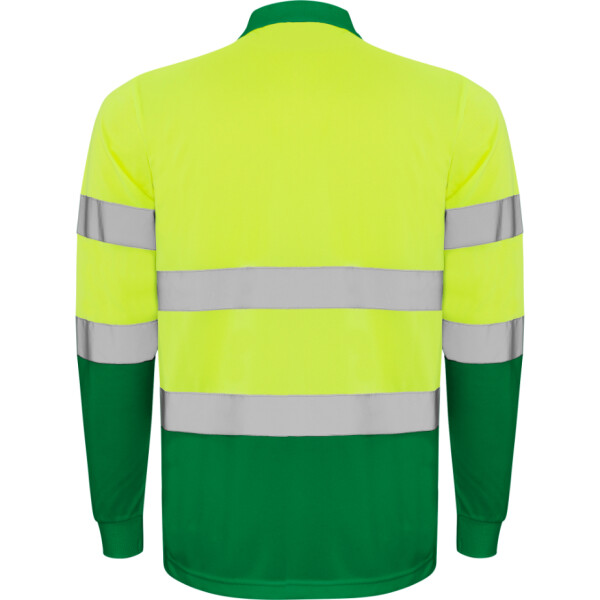 Roly Μακρυμάνικο Polo Εργασίας Polaris L/S Garden Green / Fluor Yellow - Image 2