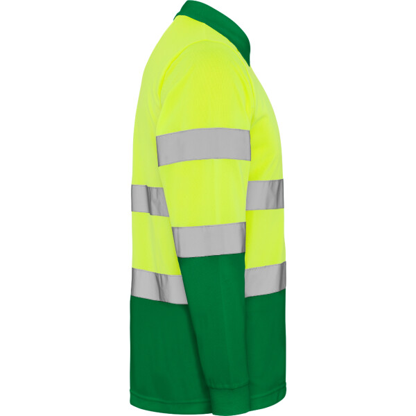Roly Μακρυμάνικο Polo Εργασίας Polaris L/S Garden Green / Fluor Yellow - Image 4