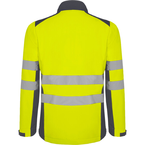 Roly Softshell Μπουφάν Εργασίας Antares Lead / Fluor Yellow - Image 2