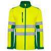 Roly Softshell Μπουφάν Εργασίας Antares Garden Green / Fluor Yellow