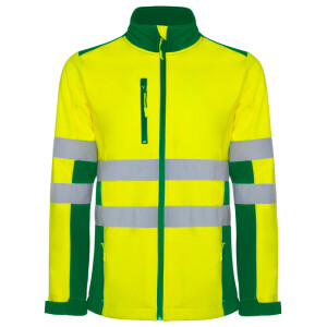 Roly Softshell Μπουφάν Εργασίας Antares Garden Green / Fluor Yellow