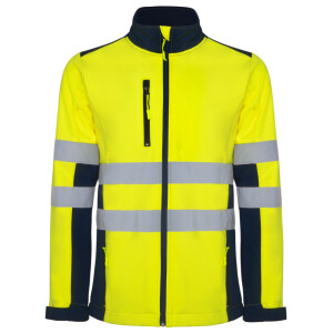 Roly Softshell Μπουφάν Εργασίας Antares Navy Blue / Fluor Yellow