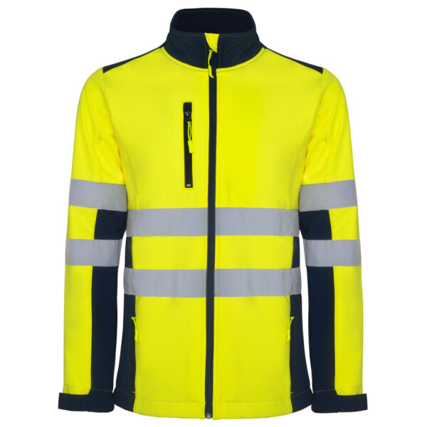 Roly Softshell Μπουφάν Εργασίας Antares Navy Blue / Fluor Yellow