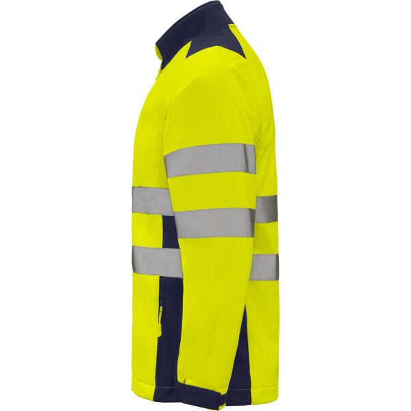 Roly Softshell Μπουφάν Εργασίας Antares Navy Blue / Fluor Yellow - Image 3