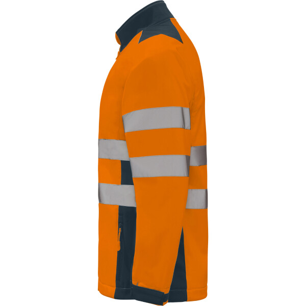 Roly Softshell Μπουφάν Εργασίας Antares Navy Blue / Fluor Orange - Image 3