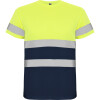 Roly Κοντομάνικο Μπλουζάκι Εργασίας Delta Navy Blue / Fluor Yellow
