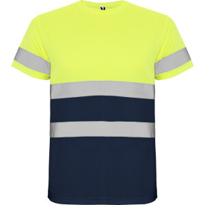 Roly Κοντομάνικο Μπλουζάκι Εργασίας Delta Navy Blue / Fluor Yellow