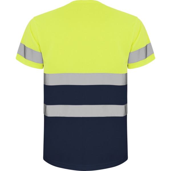 Roly Κοντομάνικο Μπλουζάκι Εργασίας Delta Navy Blue / Fluor Yellow - Image 2