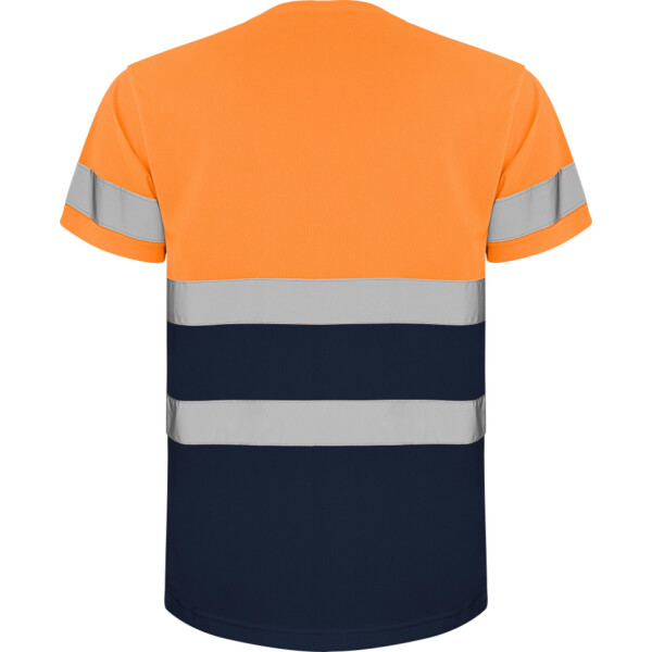 Roly Κοντομάνικο Μπλουζάκι Εργασίας Delta Navy Blue / Fluor Orange - Image 2