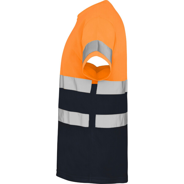 Roly Κοντομάνικο Μπλουζάκι Εργασίας Delta Navy Blue / Fluor Orange - Image 3