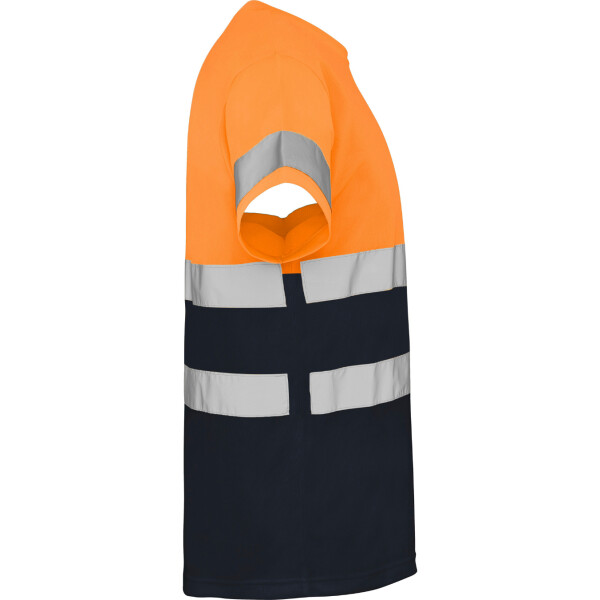 Roly Κοντομάνικο Μπλουζάκι Εργασίας Delta Navy Blue / Fluor Orange - Image 4
