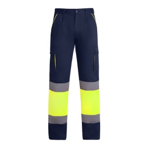 Roly Παντελόνι Εργασίας Enix Navy Blue / Fluor Yellow