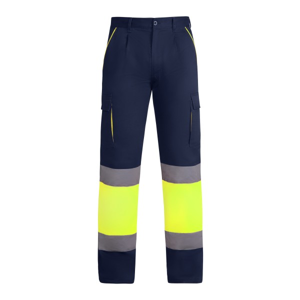 Roly Παντελόνι Εργασίας Enix Navy Blue / Fluor Yellow