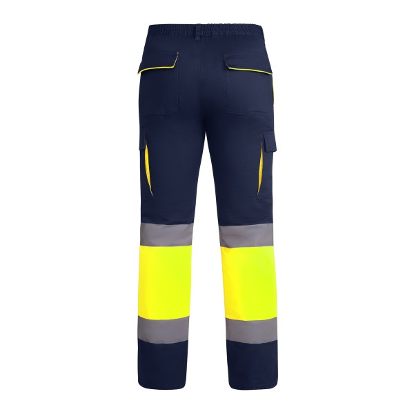 Roly Παντελόνι Εργασίας Enix Navy Blue / Fluor Yellow - Image 2