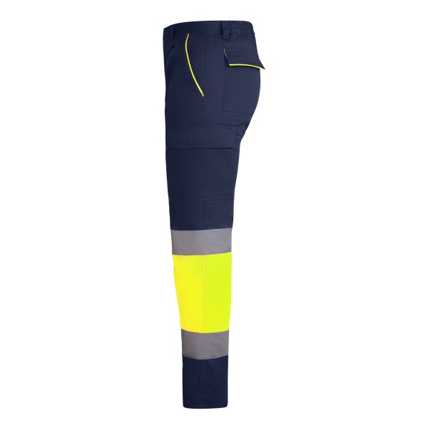 Roly Παντελόνι Εργασίας Enix Navy Blue / Fluor Yellow - Image 3