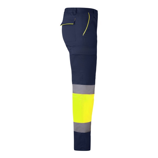 Roly Παντελόνι Εργασίας Enix Navy Blue / Fluor Yellow - Image 4