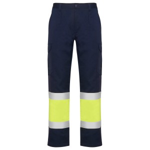 Roly Παντελόνι Εργασίας Naos Navy Blue / Fluor Yellow
