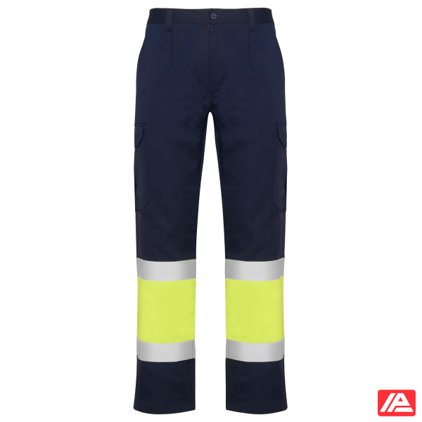 Roly Παντελόνι Εργασίας Naos Navy Blue / Fluor Yellow
