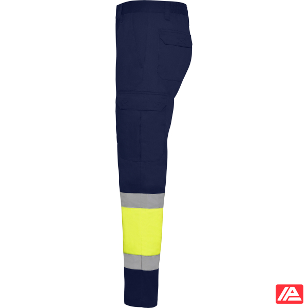 Roly Παντελόνι Εργασίας Naos Navy Blue / Fluor Yellow - Image 3