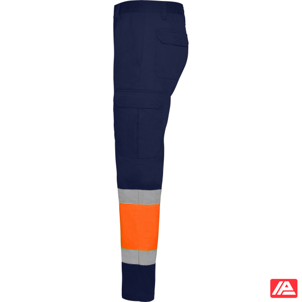 Roly Παντελόνι Εργασίας Naos Navy Blue / Fluor Orange - Image 3