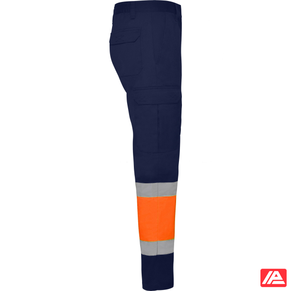 Roly Παντελόνι Εργασίας Naos Navy Blue / Fluor Orange - Image 4