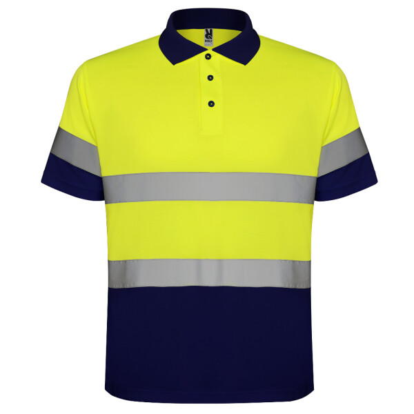 Roly Κοντομάνικο Polo Εργασίας Polaris Navy Blue / Fluor Yellow