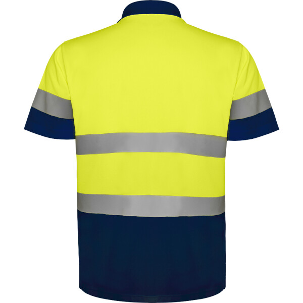 Roly Κοντομάνικο Polo Εργασίας Polaris Navy Blue / Fluor Yellow - Image 2