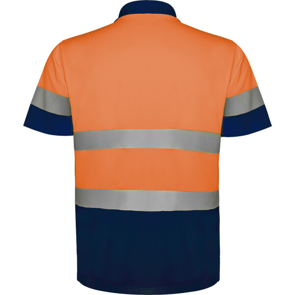 Roly Κοντομάνικο Polo Εργασίας Polaris Navy Blue / Fluor Orange - Image 2