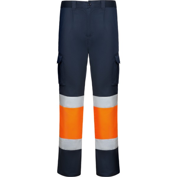 Roly Παντελόνι Εργασίας Stretch HV Navy Blue / Fluor Orange