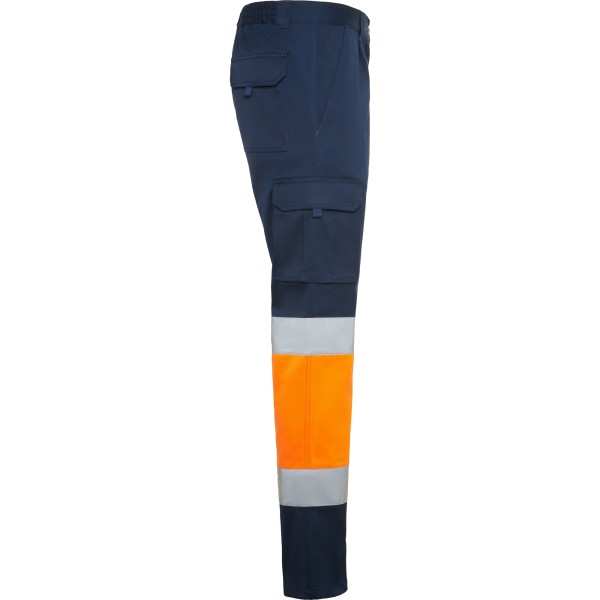 Roly Παντελόνι Εργασίας Stretch HV Navy Blue / Fluor Orange - Image 4