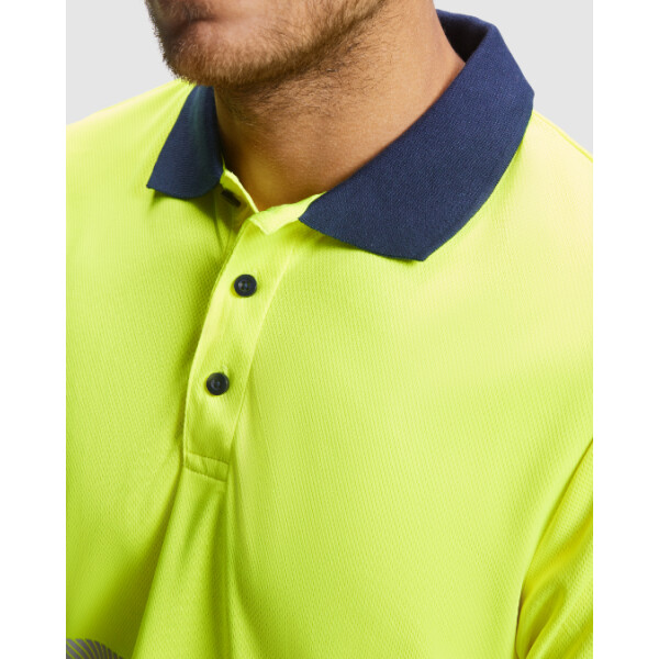 Roly Κοντομάνικο Polo Εργασίας Vega Navy Blue / Fluor Yellow - Image 2