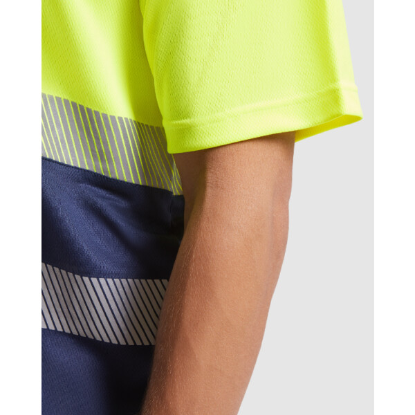 Roly Κοντομάνικο Polo Εργασίας Vega Navy Blue / Fluor Yellow - Image 3